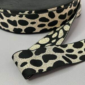 Резинка поясная 3,8 см люрекс лео золото