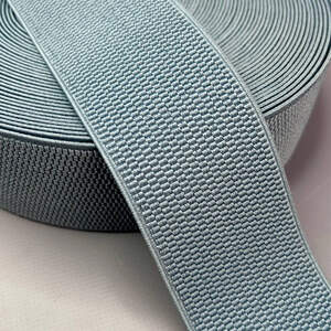 Резинка поясная, манжетная - 6см/25ярд. серо-голубой