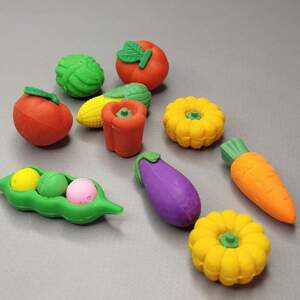 Резинки объёмные Овощи, микс 8 шт (8 видов)
