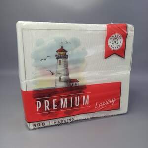 Салфетки бумажные 500 шт. барные белые, однослойные, 22х22 см