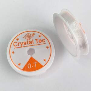 Силиконовая нить резинка (прозрачная) для бижутерии 0,7 мм 6,5 метров (круглое сечение) Силиконовая нить резинка (прозрачная) для бижутерии 0,7 мм 6,5 метров (круглое сечение)