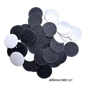 Сменные файлы на липкой основе для педикюрного диска 20мм #240, 37шт Сменные файлы на липкой основе для педикюрного диска 20мм #240, 37шт