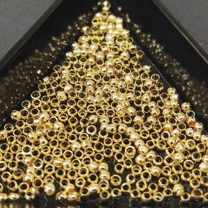 Стоперы-зажимы бочонок для бус 2 мм, цвет Лимонное золто - 5гр/уп Стоперы-зажимы бочонок для бус 2 мм, цвет Лимонное золто - 5гр/уп