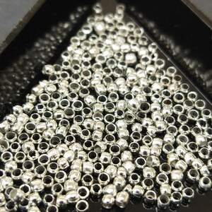 Стоперы-зажимы бочонок для бус 2 мм, цвет Сталь - 5гр/уп Стоперы-зажимы бочонок для бус 2 мм, цвет Сталь - 5гр/уп
