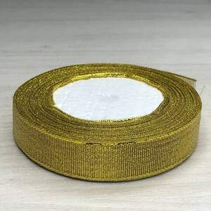 Стрічка парча - 19 мм, рулон 22 м - золото