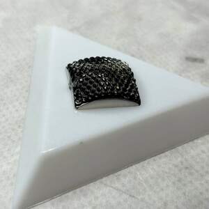 Стразы акриловые пришивные 18 мм, черный граненый квадрат