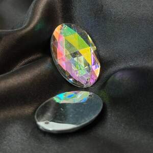 Стразы акриловые пришивные 20х30 мм, хамелеон