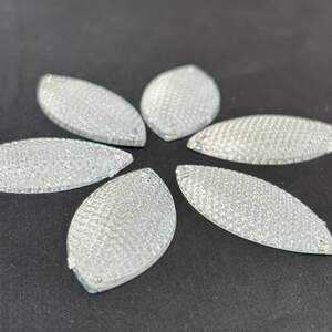 Стразы акриловые пришивные 20х40 мм, серебро рефленое