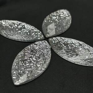 Стразы акриловые пришивные 24х49 мм, серебро грани