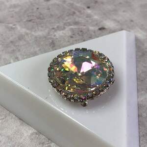 Стразы стеклянные круглые 22 мм, пришивные Crystal с покрытием АВ Стразы стеклянные круглые 22 мм, пришивные Crystal с покрытием АВ