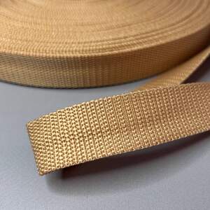 Стропа сумочная-ременная, 2,5см средней жесткости - карамельный