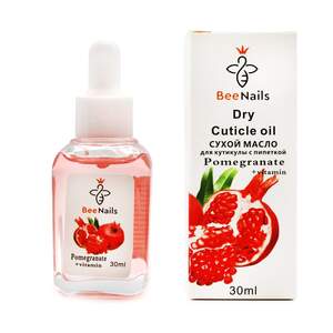 Сухое масло для кутикулы с пипеткой Bee Nails гранат, 30мл Сухое масло для кутикулы с пипеткой Bee Nails гранат, 30мл