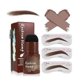 Тени для бровей с трафаретом темно-коричневые 2 Тени для бровей с трафаретом темно-коричневые 2