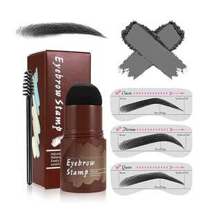 Тени для бровей с трафаретом черные 3 Тени для бровей с трафаретом черные 3