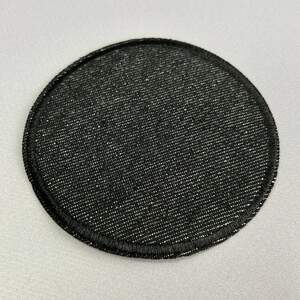 Термо нашивка, заплатка 9 см - черный джинс