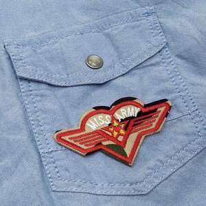 Термоаппликация, нашивка на одежду 4х7,5см U.S.Army