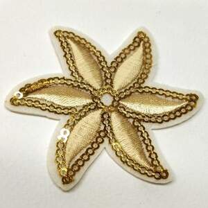 Термонаклейка Звезда 6х6см золотая