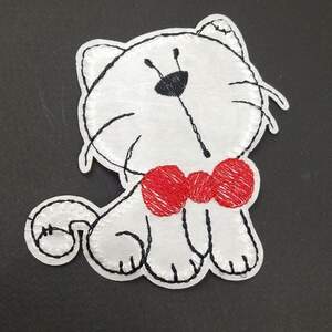 Термонаклейка Котик- 1 шт, 6х9см