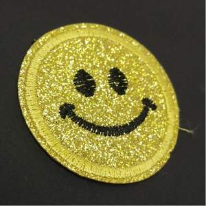 Термонаклейка Смайл Люрекс- 1 шт, 4,5х4,5см цвет #4