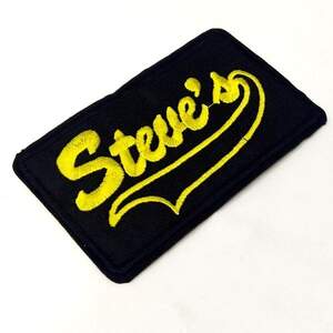 Термонаклейка-нашивка Steves-5,5х10см желтая надпись