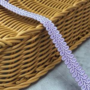 Тесьма косичка Шубная 1,5 см - сиреневая