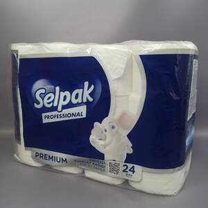 Туалетная бумага Selpak 24 рулона 3 слоя белая