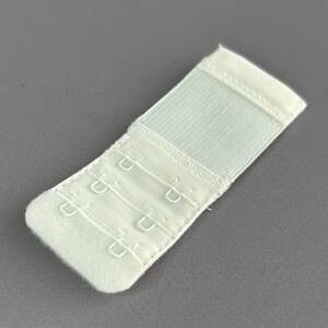 Удлинитель для бюстгальтера на 2 крючка, белый 3,8х9,5 см