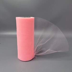 Фатин в рулонах 15см, моток 20м - пудро-розовый