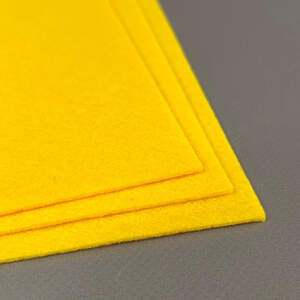 Фетр плотный, 2 мм 20х30 см, цвет - желтый С55