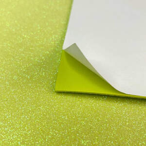 Фоамиран с глиттером клеевая основа 1,6 мм, 1 лист А4 - салатовый