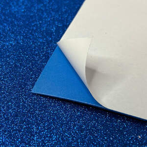 Фоамиран с глиттером клеевая основа 1,6 мм, 1 лист А4 - синий Фоамиран с глиттером клеевая основа 1,6 мм, 1 лист А4 - синий