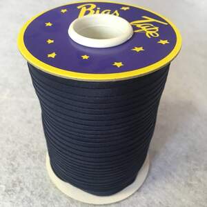 Хлопковая косая бейка,1,5см - 50полиэстер (92м), цвет 089 т. синий Хлопковая косая бейка,1,5см - 50полиэстер (92м), цвет 089 т. синий