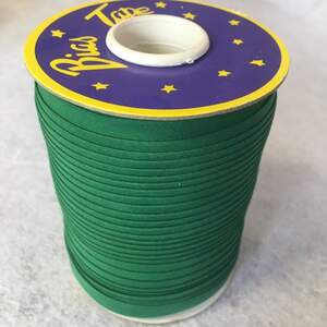 Хлопковая косая бейка,1,5см - 50полиэстер (92м), цвет 058 зеленый