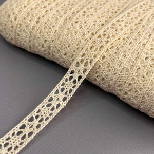 Хлопковое кружево (лен) 1,4 см - Бежевый (М5453-2)