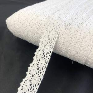 Хлопковое кружево 2,5 см (лен) - Белое (М6429-1)