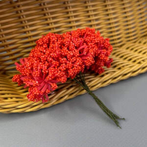 Цветок гипсофилы из пенопласта 8 см - красный