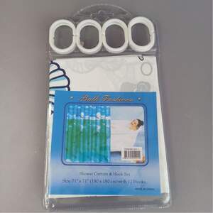 Шторка для душа с кольцами 180х180см Шторка для душа с кольцами 180х180см