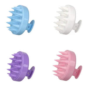 Щетка-массажер пенообразователь для мытья головы с силиконовыми зубцами