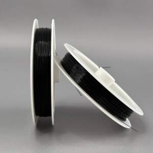 Ювелирный тросик (ланка) d-0,38 мм - черный Ювелирный тросик (ланка) d-0,38 мм - черный