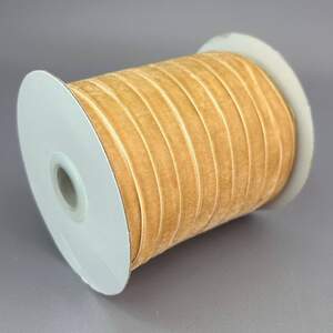 Бархатная лента декоративная 1см боб. 46м. цвет ореховый