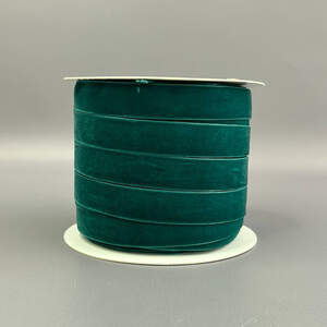 Бархатная лента декоративная 2 см 46 м - морская волна