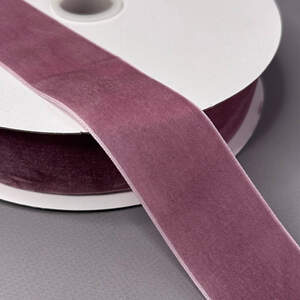 Бархатная лента декоративная 4 см 22 м - цвет puce