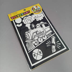 Бархатная раскраска поезд 16х 23 см