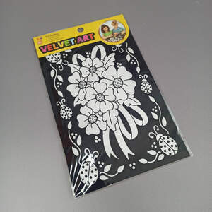 Бархатная раскраска цветы 16х23 см