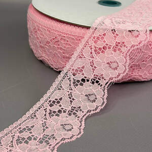 Кружево гипюровое 6 см - розовый (#8)