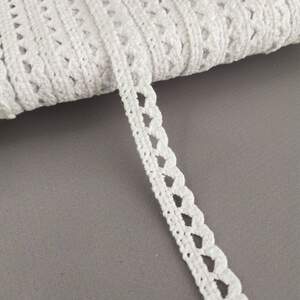 Кружево льняное 1,1см - Белый (М5098-1)