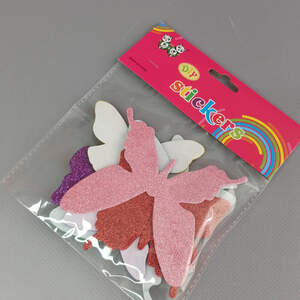 Нобор для творчества с фоамирана с блестками бабочки