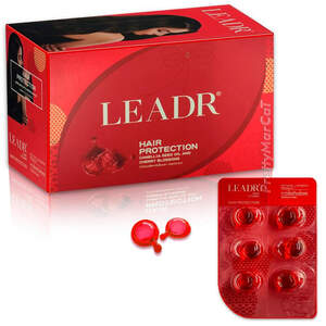 Витаминные капсулы для восстановления волос Leadr с маслом камелии и вишни, 6шт1мл