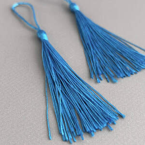 Декоративные кисточки для рукоделия 13 см - васильковый