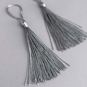 Декоративные кисточки для рукоделия 13 см - стальной